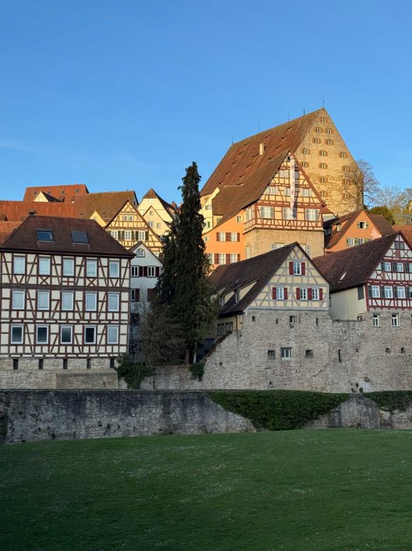 Blick auf das die Altstadt von Schwäbisch Hall